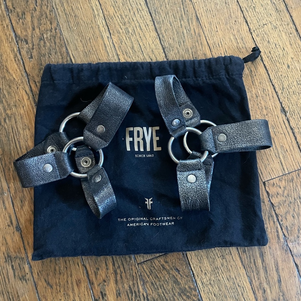 Removable leather Frye boot harness